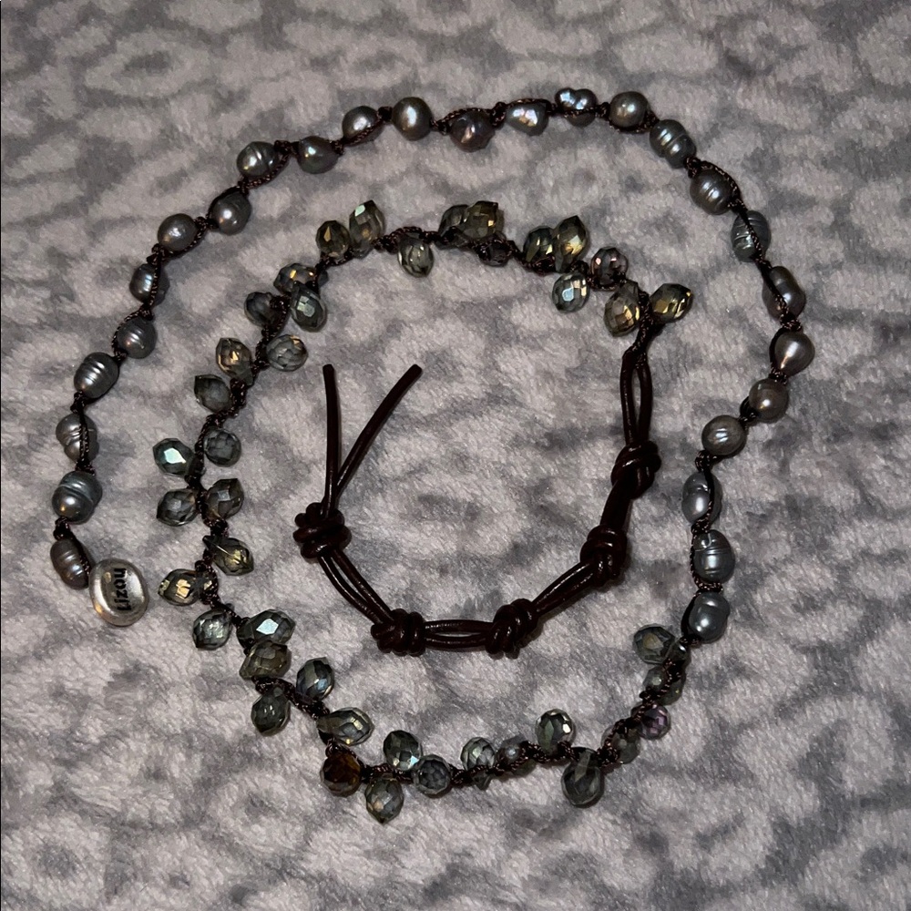 🆕 Lizou Pearl and Crystal Necklace/Bracelet